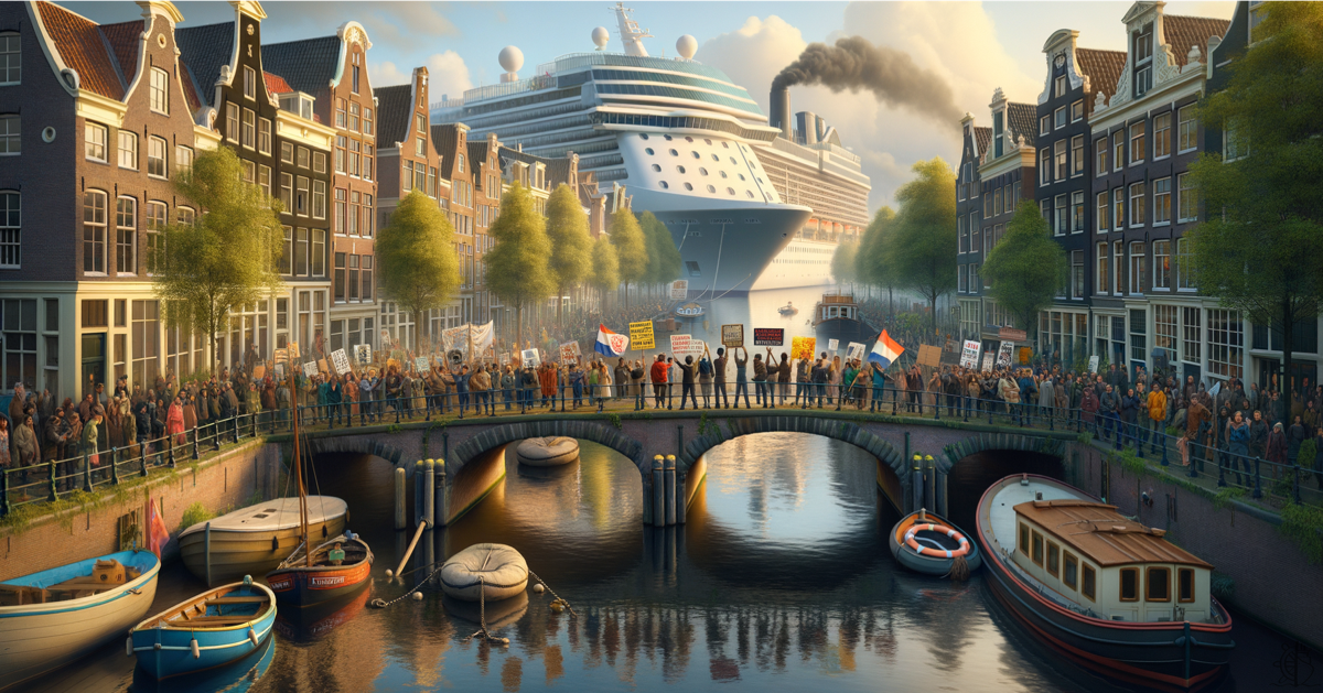 Activists block cruise ships in Amsterdam protest